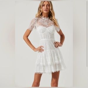 NWT ASTR The Label lace bustier mini dress